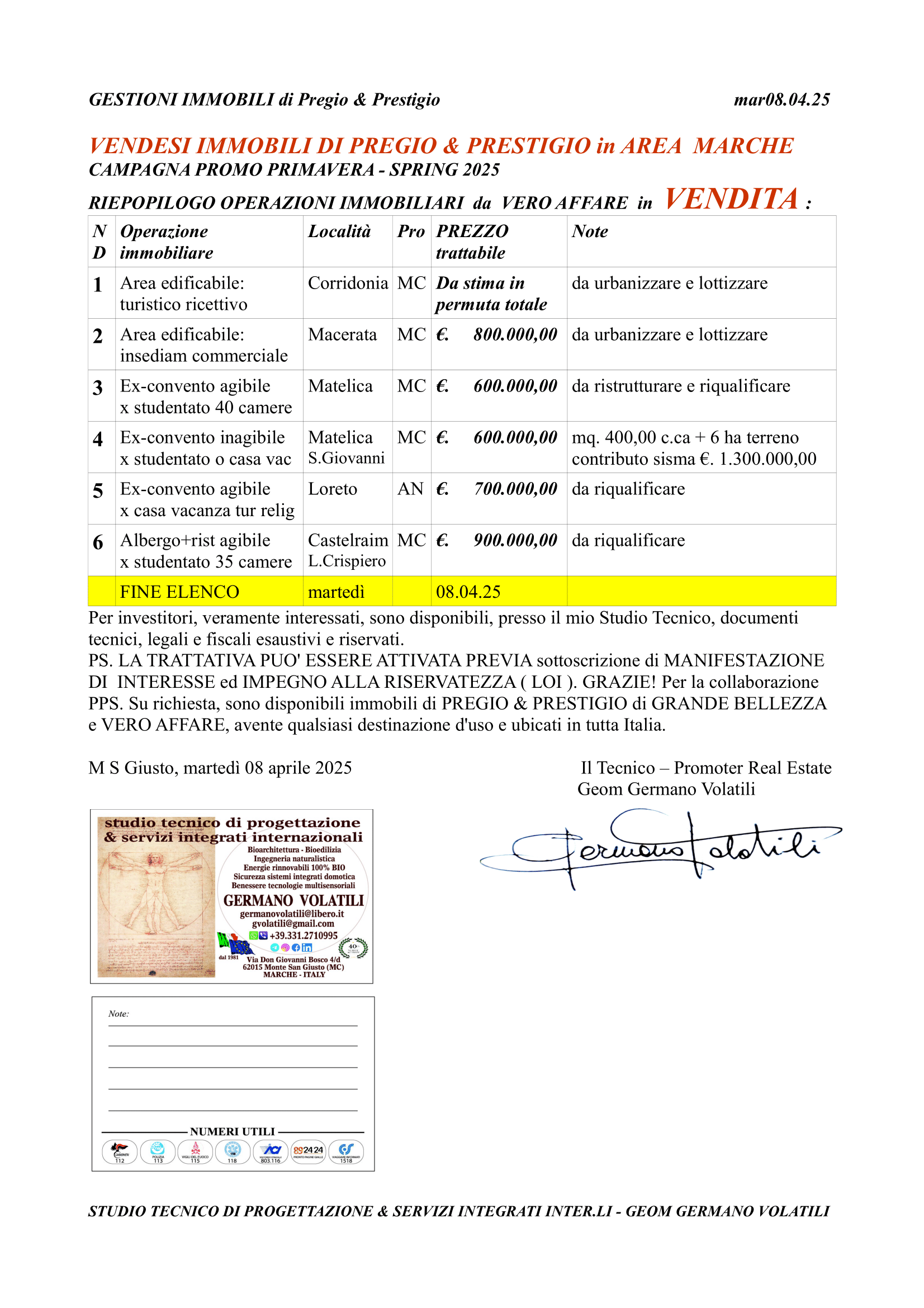 servizio 6- GESTIONE IMMOBILIARE GLOBALE-all c- n 6 immobili-VENDESI-mer270125-1